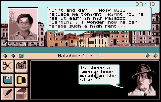 Murders in Venice 1989 detective game game adaptation