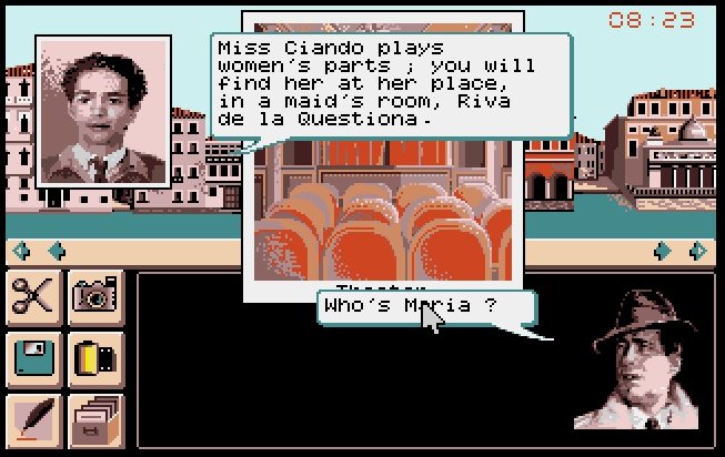 Murders in Venice 1989 detective game free online game