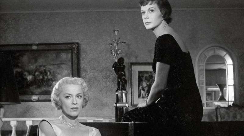 The Lady in Black 1958 detective movie game about